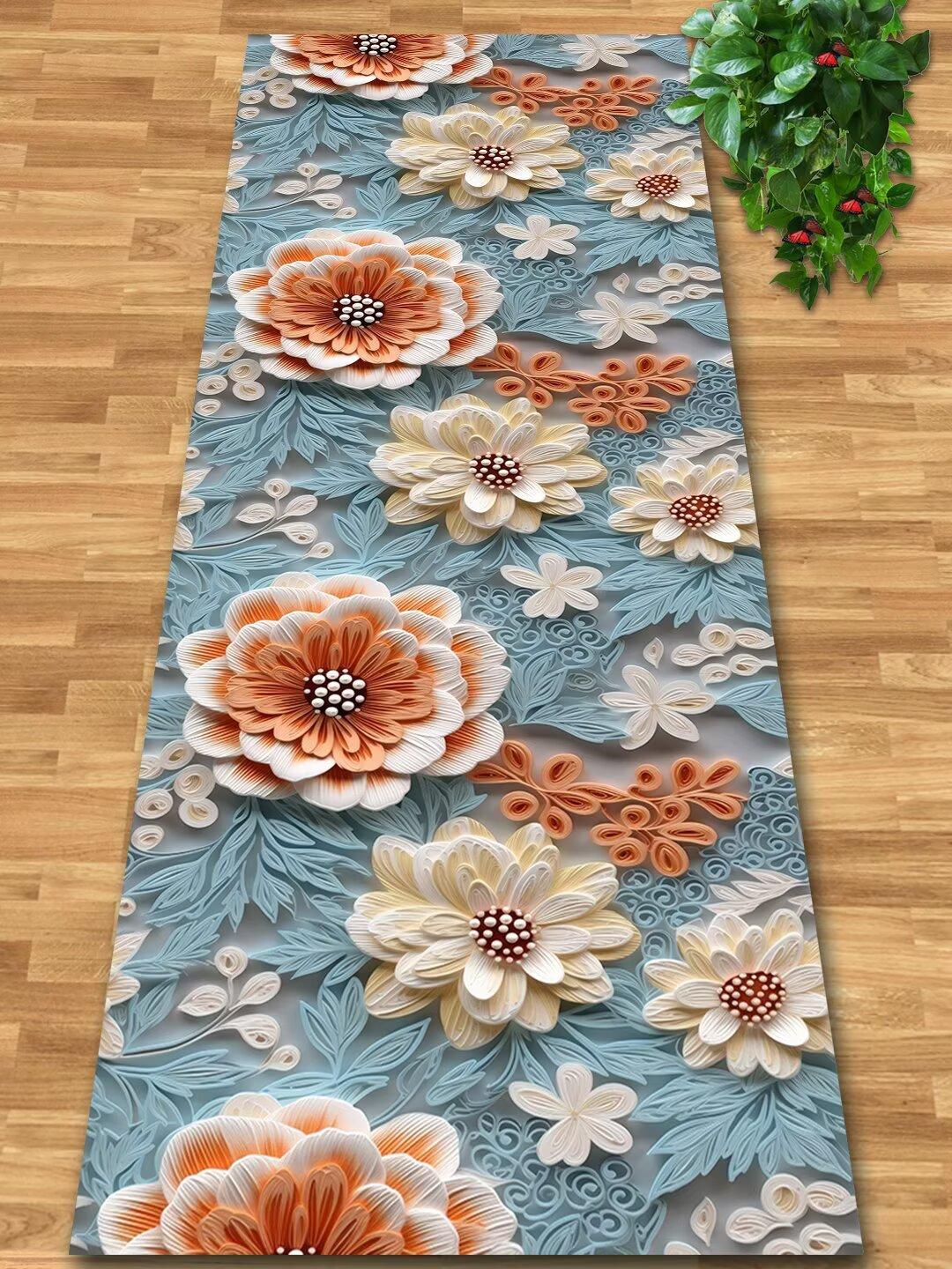 

Розовый 3D Роскошный Ковер для Холла Коридора Нескользящий Моющийся Коврик-Дорожка для Лестницы Уличный Проход Коврик для Длинного Коридора Настраиваемый 160*200cm