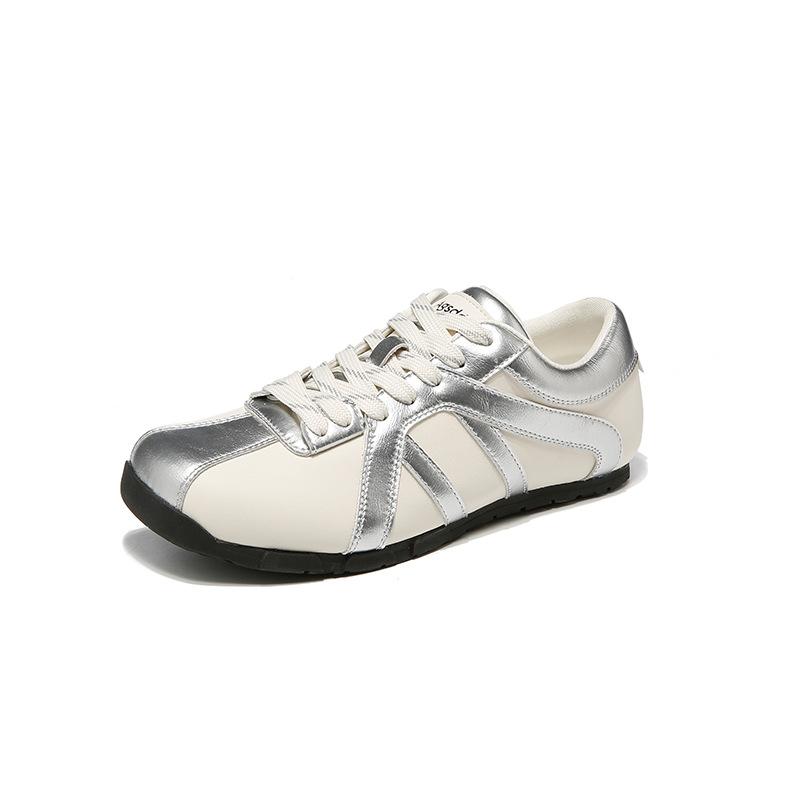 Augustine silver German training shoes women's 2025 new autumn light Forrest Gump board shoes flat-soled retro sports shoes