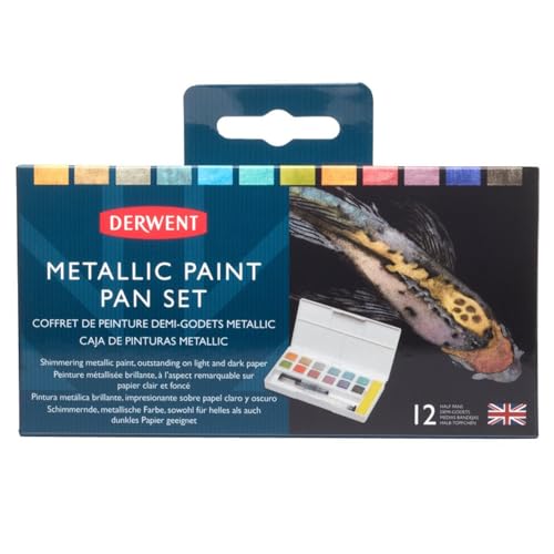 Derwent Metallic Paint Pan 12-Color Palette 2305657