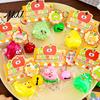 Anxiety Relief Toy Cartoon Fruit Squeeze with Bell Ball Chain Stress Slow Rising Sensory Fidget Keychain Pendant Party Favors Soft