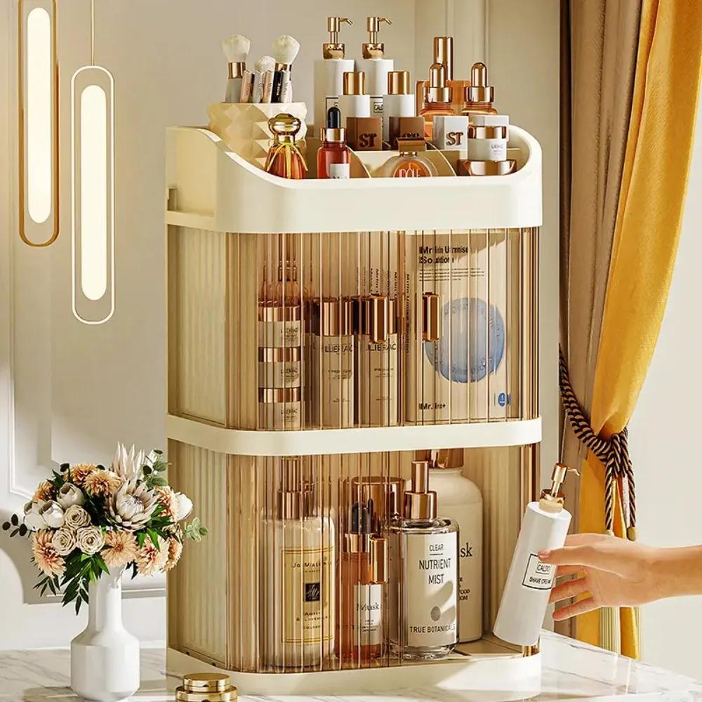 Makeup Storage Box Dust-proof Cosmetic Organizer Large Capacity Jewelry Nail Polish Cosmetic Container Makeup Organizer Box