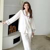 1011 spring new champagne rose flower pajamas women's high-end long-sleeved light luxury cardigan can be worn outside loungewear