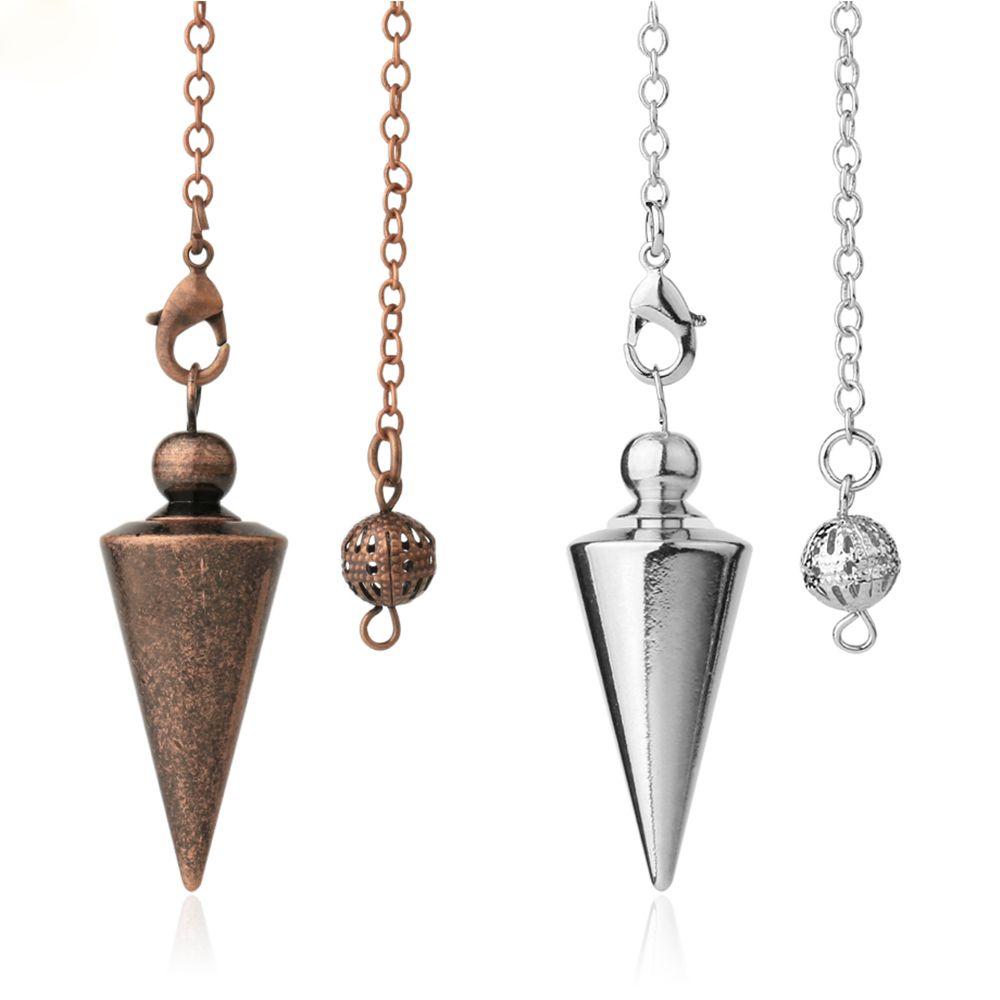 New Dowsing Rose Gold Fashion Jewelry Cone Pendule Reiki Reiki Pendulum Pendant Metal Amulet