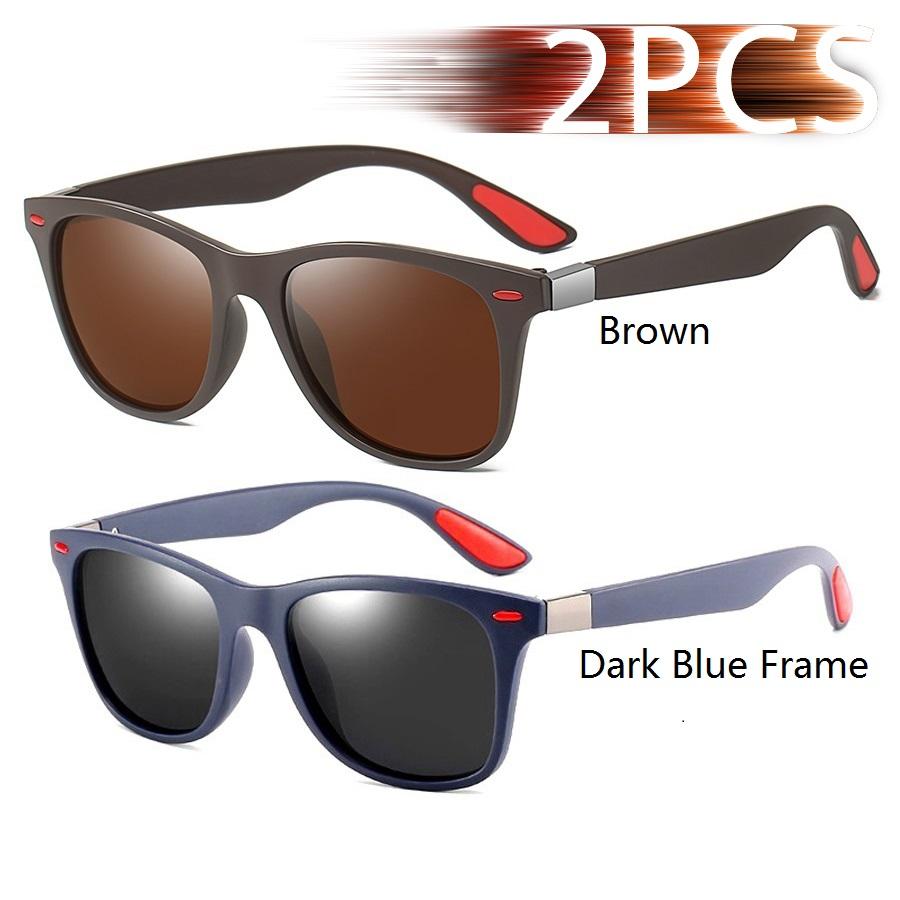 Fashion Vintage Square Unisex Driving Fishing Sunglasses Men Women Luxury Brand Designer Sun Glasses Anti-Glare Eyewear Uv400