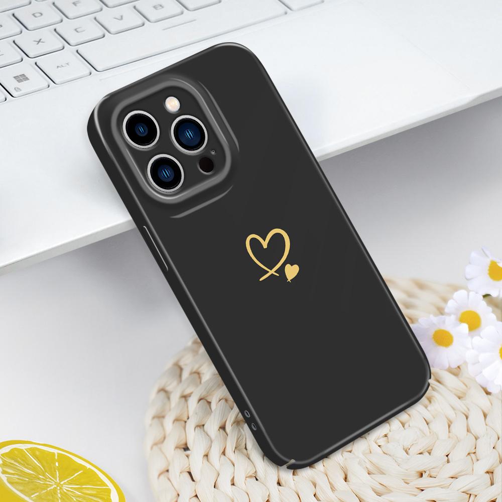 Simple Love Phone Case For iPhone 13 12 11 7 8 6 6S Plus Pro Max Mini X XS XR SE 2020 2022 Film Hard Cover