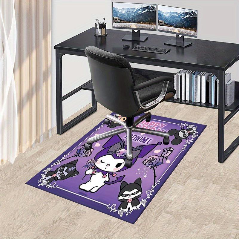 

1pc Sanrio Kuromi Mermaid Printed Office Carpet Rectangle Rug Under The Table,Perfect Room Decor for Living Room, Bedroom, Kitchen, Non-slip Floor Mat 60cm by 90cm