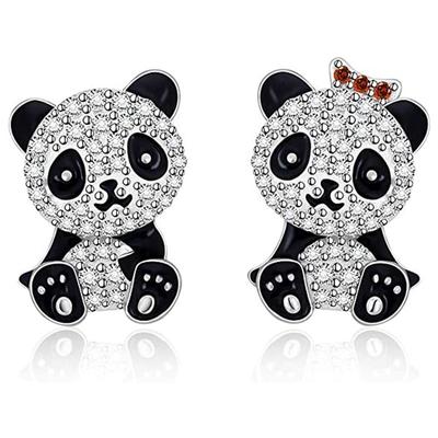 Kreative und niedliche Ohrstecker mit Panda-Schleife für Studentinnen, Geburtstagsgeschenk für Freundin