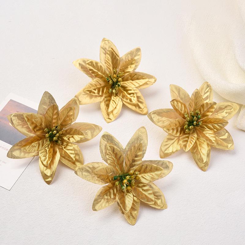20PCS Plastic Simulation Christmas Flower Wedding Artificial Flowers Valentine's Day Decoration