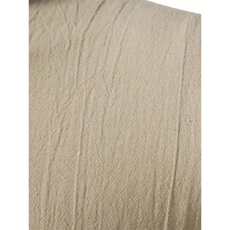 Men's Retro Shirt Short Sleeve Linen Lightweight Breathable Solid Color Fashion Pirate V Neck Stylish Shirs