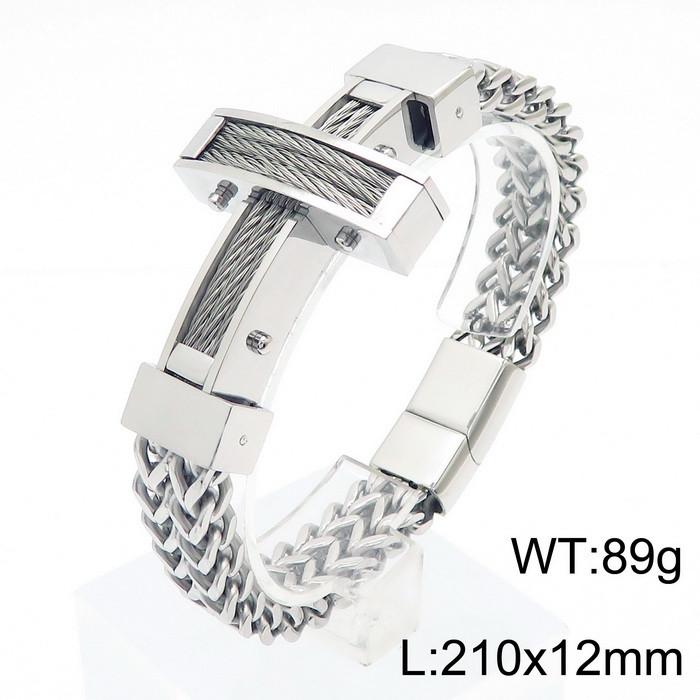 

Stainless Steel DragonBone Chain Bracelet for Men Punk Cross Charm Magnetic Clasp Strong Bracelet Gold Color Heavy Biker Jewelry