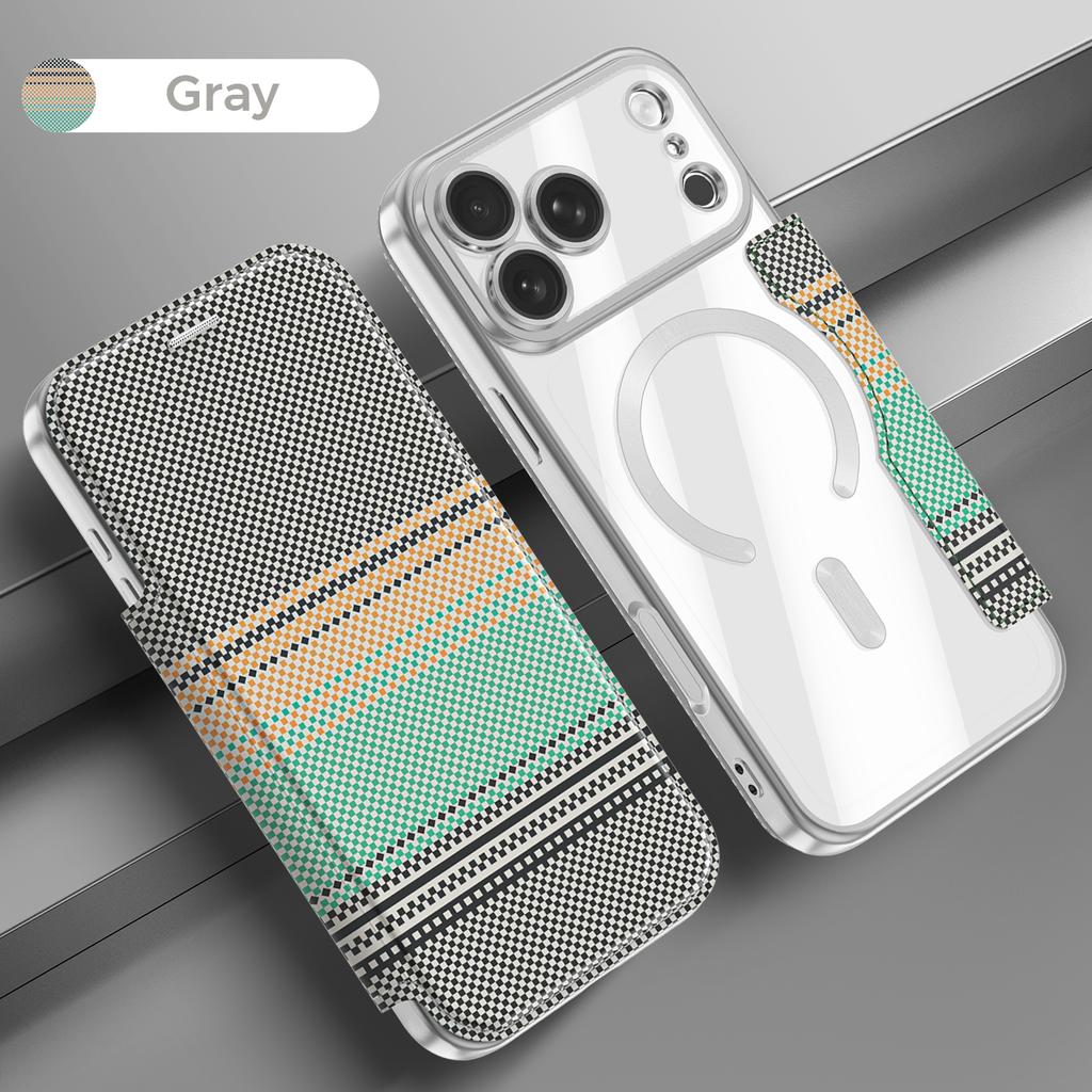 Leather Flip Magnetic Case for iPhone 17 Air Promax 16 Pro Max 15 Plus 14 13 12 Wallet Wireless Charging Card Slots Phone Cover