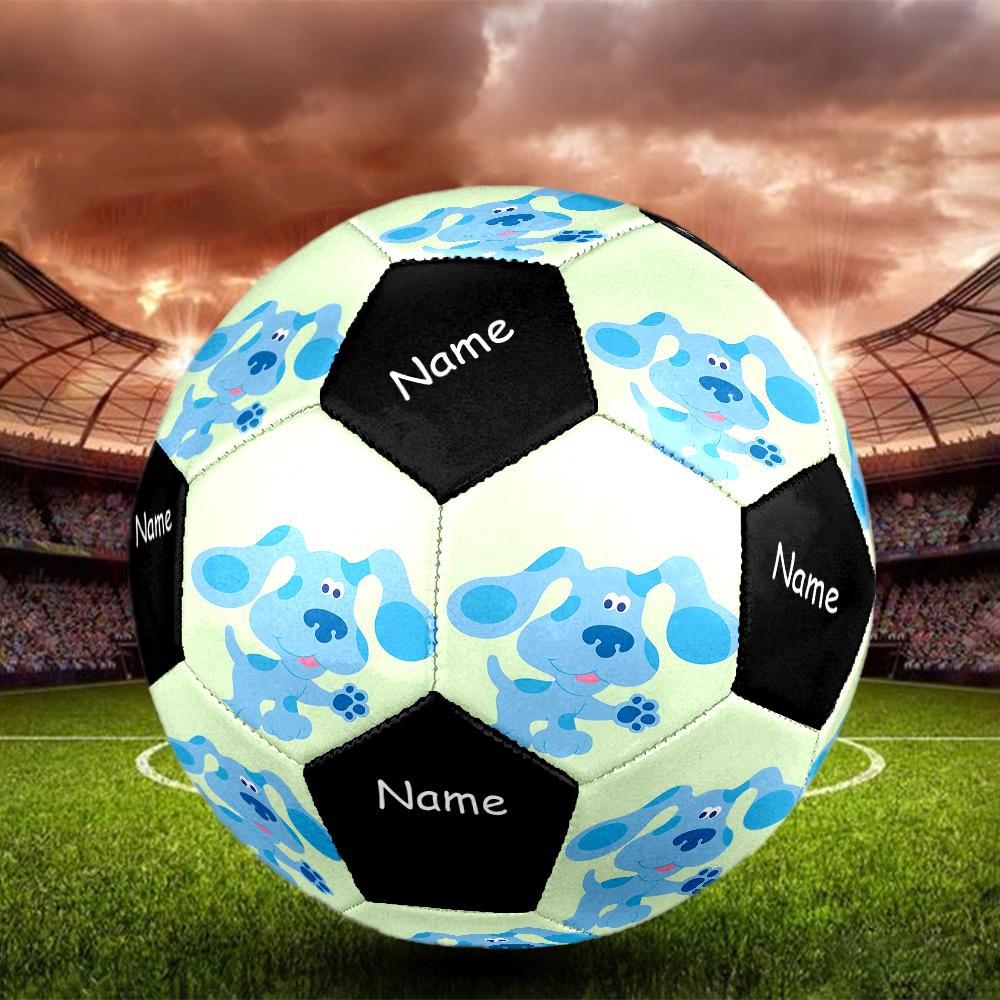 Custom Name Blue's Clues Theme Size 5 Soccer Ball, Suitable for Both Indoor and Outdoor Matches, a Gift Suitable for Everyone.