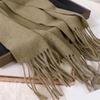 Fashion Solid Color  Women Scarf Winter Hijabs Tes Tassels Long Lady Shawls Cashmere Like Pashmina Hijabs Scarves Wraps