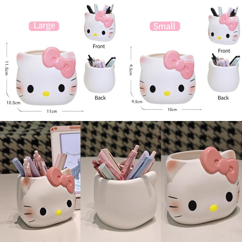 Storage Anime Case Students Stationery Organizer Box Pen Holder Brush Storage Box Room Decor Plastic Kitty Storage Box