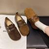 Belt buckle cotton shoes new inner height increase soft sole retro casual shoes women's winter fashion Mary Jane versatile plus