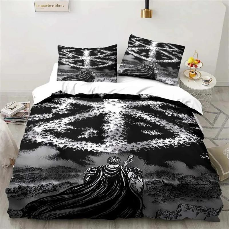 Fashion 3D Printed Anime Berserk King Twin Double Child Bedding Set Microfiber or Polyester Duvet Cover Set Home Textiles
