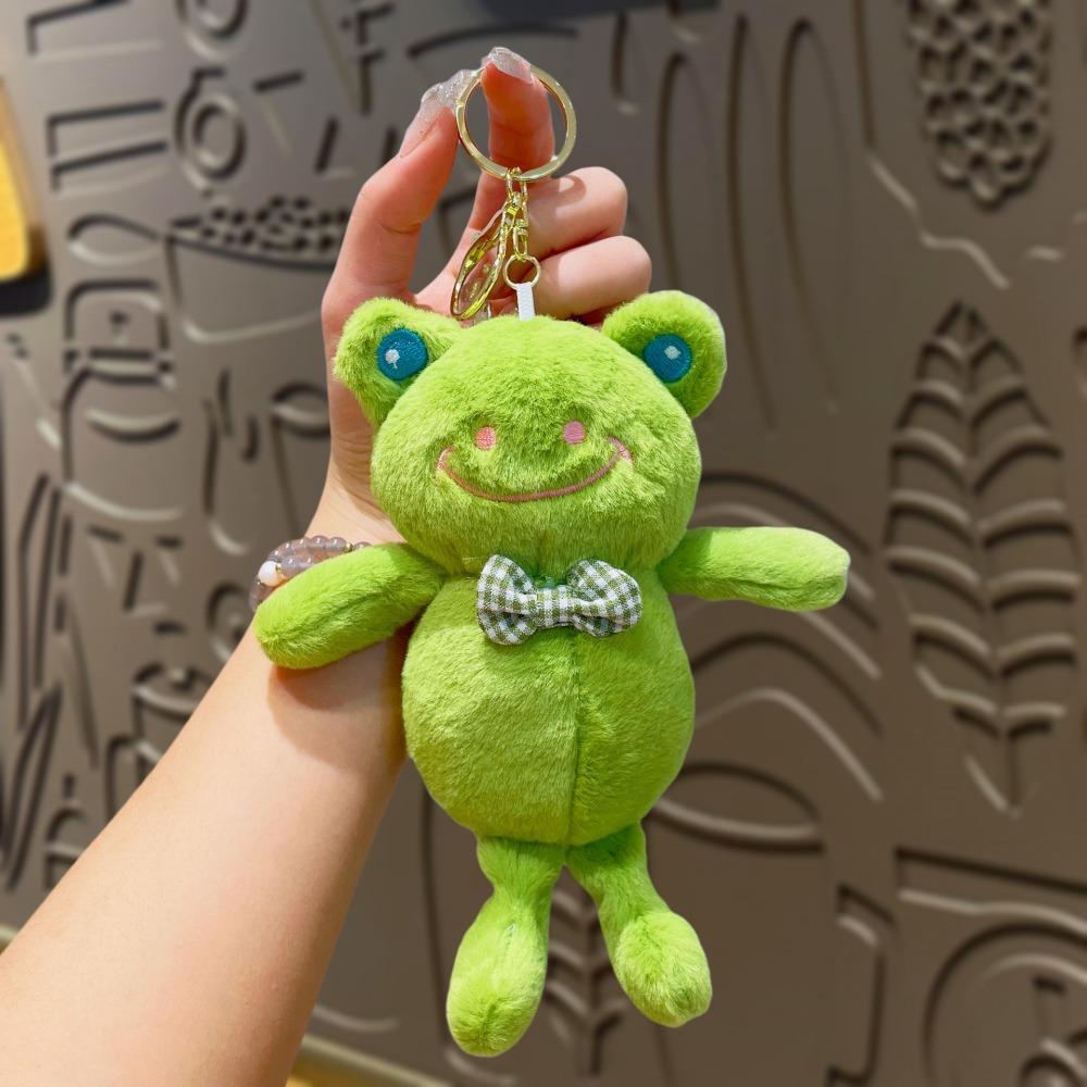 

Soft Funny Frog Pendant Plush Frog Doll Keychain Lovely Frog Plush Keychain Couple зелёный