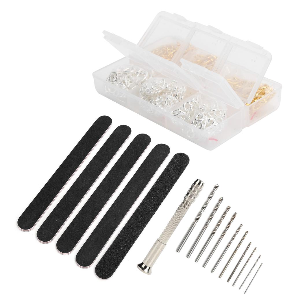 Pin Vise Hand Drill Eye Screw Drill Bit Set DIY Craft Jewelry Pendant Making Accessories
