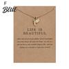 Blessing Pendant Necklace Gold Choker for Women Sun/Butterfly/Owl/Bird Gift Sisters