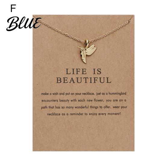 Blessing Pendant Necklace Gold Choker for Women Sun/Butterfly/Owl/Bird Gift Sisters