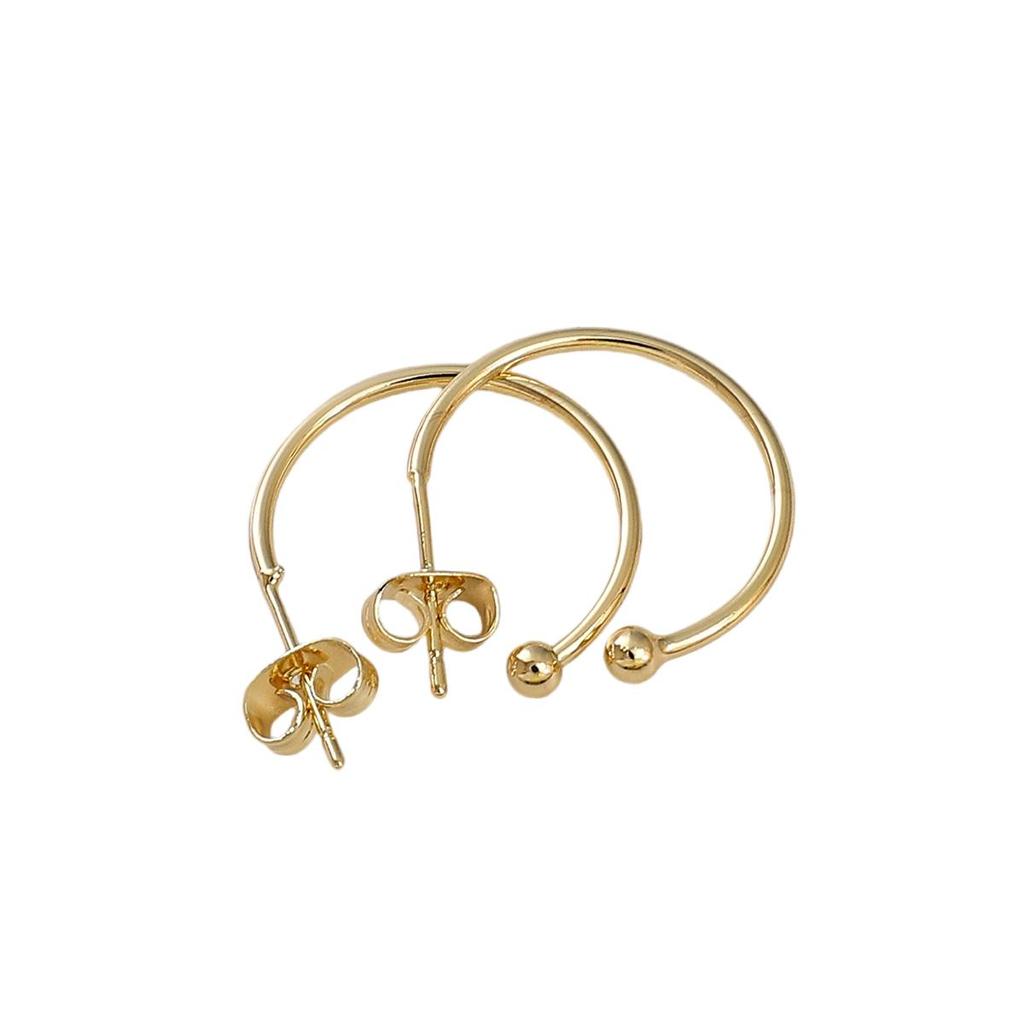 Copper C-shaped Burnt Imitation Needle Semi-circular Earrings For DIY Jewelry Making Craft Accessories