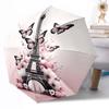 Eiffel Tower Pattern Automatic Umbrella Compact 8-Rib Design Lightweight All-Season Travel Outdoor Accessory Perfect Gift for Women Men