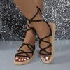 Women's sandals anklet straps platform large size open-toed sandales