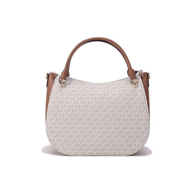 Michael Kors Mk Harper Classic Solid Leather Tote Bag Women Handbags Vanilla Acorn 30H1GRPS3B-VANILLA-ACRN
