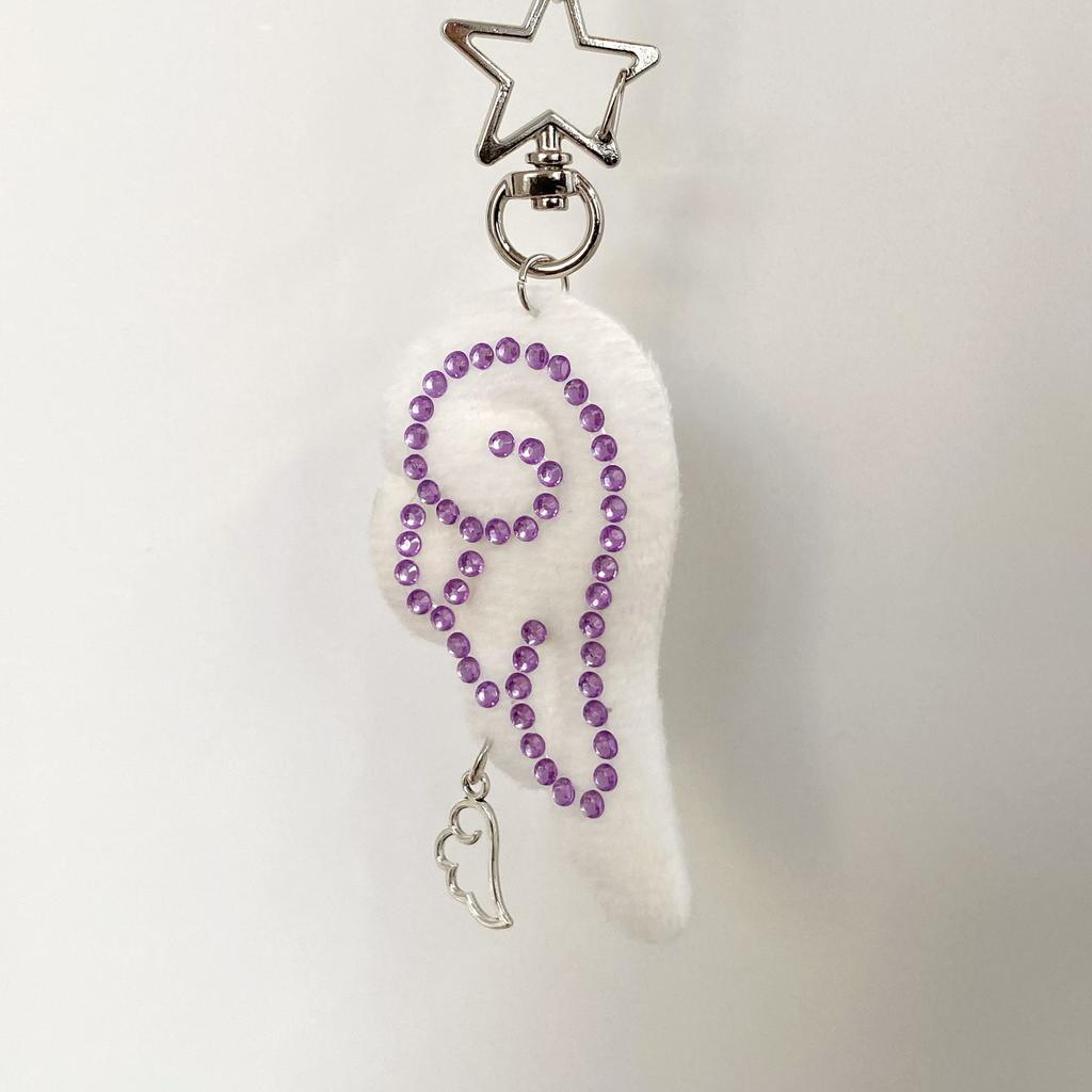 INS Stijl Retro Stof Ster Ketting Vleugel Hanger Sleutelhanger Y2K Engel Mobiele Telefoon Ketting Ornament Decoratie Accessoires Cadeaus