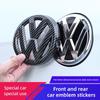 YKPSC1 1 Set Car Front Grill/Rear Trunk Emblem Lid Covers Logo Sticker For  VW Tiguan Arteon CC PASSAT B6 7 8 8.5 POLO T-ROC MK6 7 8