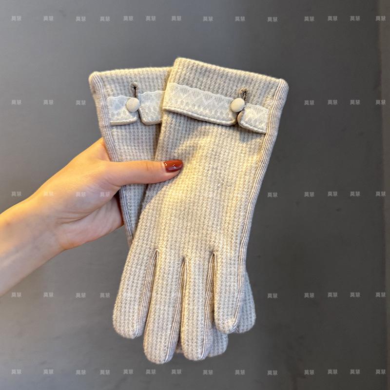 2025 season French elegant thermal gloves can be fashion fashion fashion women's gloves soft