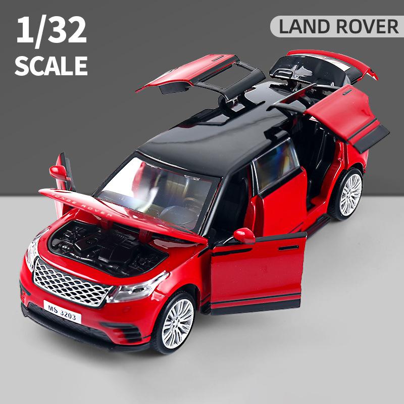 1/32 Range Rover Velar Lengthen Alloy Limousine Metal Diecast Car Model Flashing Musical Kids Toy Vehicles Gift