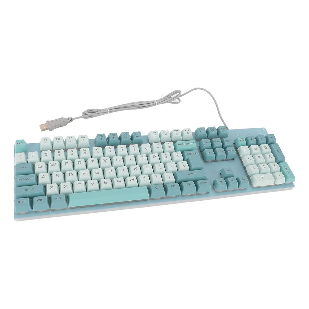 Wired Gaming Keyboard Large Print Metal Panel USB Lighted Keyboard with Backlit for Computer Laptop