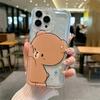 Dog Cat Couple Phone Case For iPhone 16 15 11 12 14 13 Pro Max Mini XS X XR 7 8 Plus Kawaii Cute Cartoon Animal Cellphones Cover