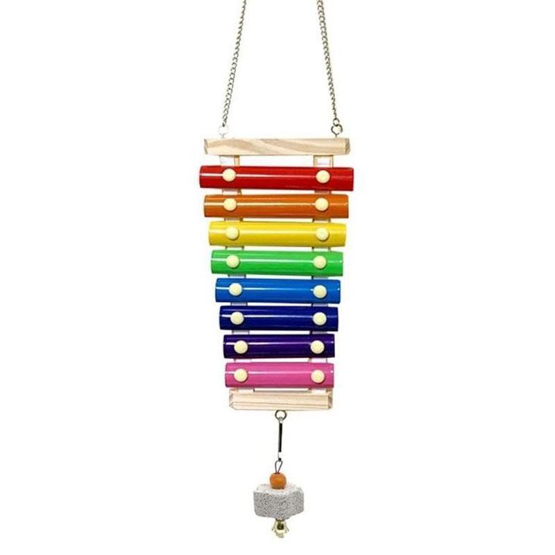 

Colorful Bird Xylophone Toy Chicken Toys Xylophone Bird Cage Toy Accessories Parakeets and Parrots Toys Stress Relief for Birds