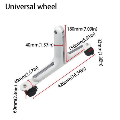 Adjustable Room Divider Screen Holder Aluminum Alloy Heavy Duty Room Divider Stand Holder Mobile Movable Wheels Screen Base