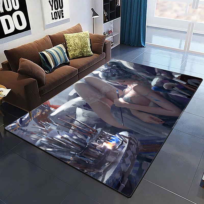 Ghostblade-Druck, kreatives Muster, rutschfester Teppich, Camping-Kissen, Fußmatte, Spielbereich, Teppich, Anime-Raumdekoration, Kawaii-Teppich, Yoga-Matte