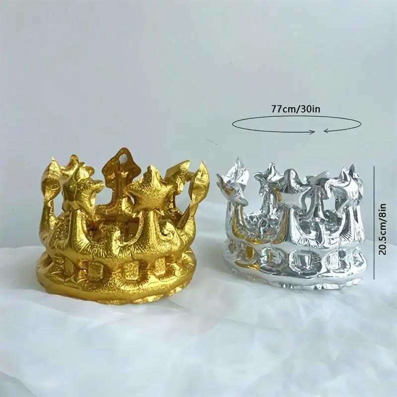 Inflatable Gold Crown Aluminum Foil Balloon Adult Happy Birthday Hat King Toy Party Cap Decoration Baby Shower Festival Supplies