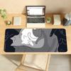 Cute Blue Cat Mouse Pad Nonslip Locking Edge Desk Mat PC Laptop Accessories Rubber Office Keyboard Large Gamers Decoracion
