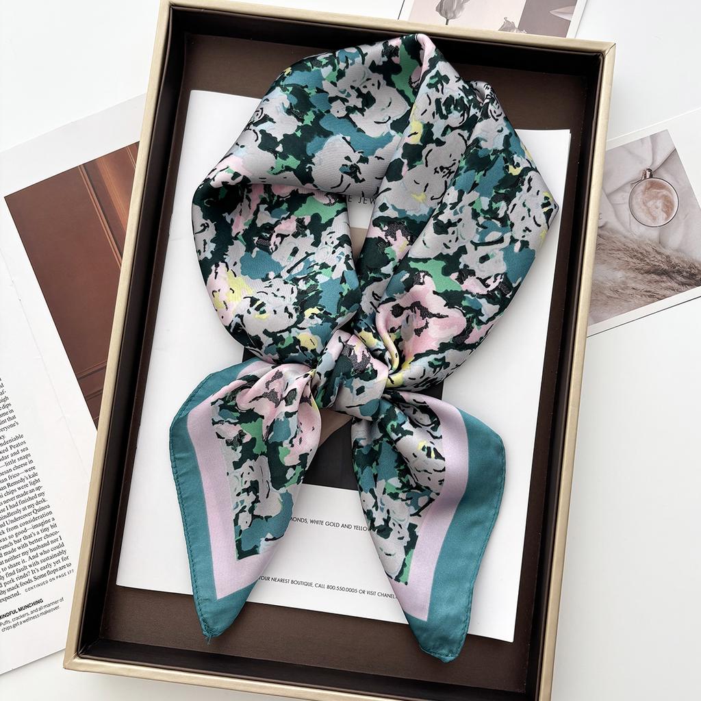 1Pc 70*70Cm Square Scarf Women Luxury Beach Scarf Fashion Lady Hair Head Bandana Wraps Female Neckerchief Hijab Shawl