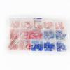 210Pcs/Box Red & Blue Crimp Terminals, Semi-insulated Spade Wire Connectors