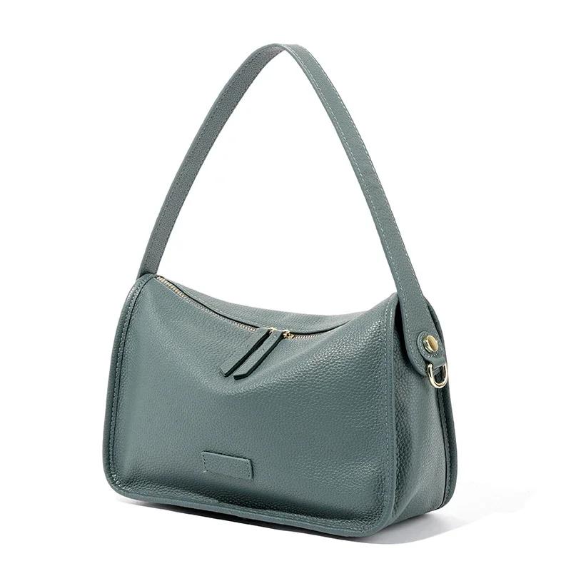 Ladies Fashi Commuting Handbags Female Natural Cowhide Casual  Crossbody Bag Women's Retro Cow Genuine Leather Shoulder Bags