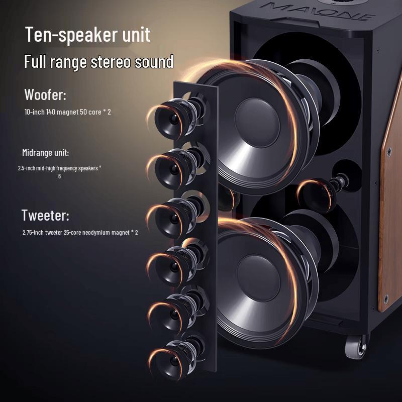 MALONE Portable Karaoke Trolley Speaker System (CN version)
