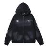 Mens Womens Oversized Hooded Sweatshirt Streetwear Vintage Washed Cotton Pullover Casual Long Sleeve