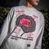 Mens Oversized Retro Streetwear Long Sleeve Tee With Vintage Print Cotton Loose Fit Casual Top