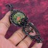 Unakite Gemstone Pendant Copper Wire Wrapped Pendant Handmade Brand New Jewelry