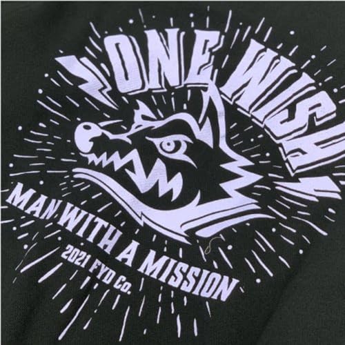 MAN WITH A MISSION Light Hoodie (Black) Size S