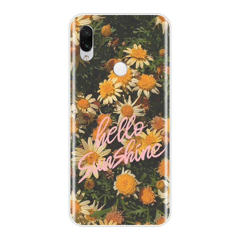 For Xiaomi Redmi K20 Pro 7 7A GO Y2 Y3 Phone Case Silicone Daisy Flower Aesthetic Soft Back Cover For Xiaomi Redmi Note 7S 7 PRO