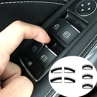 Car Window Glass Lift Button Patch Trim Sticker Fit For Mercedes Benz A B C E GLE GLA CLA GLK Class W176 W204 W212 W166 W218