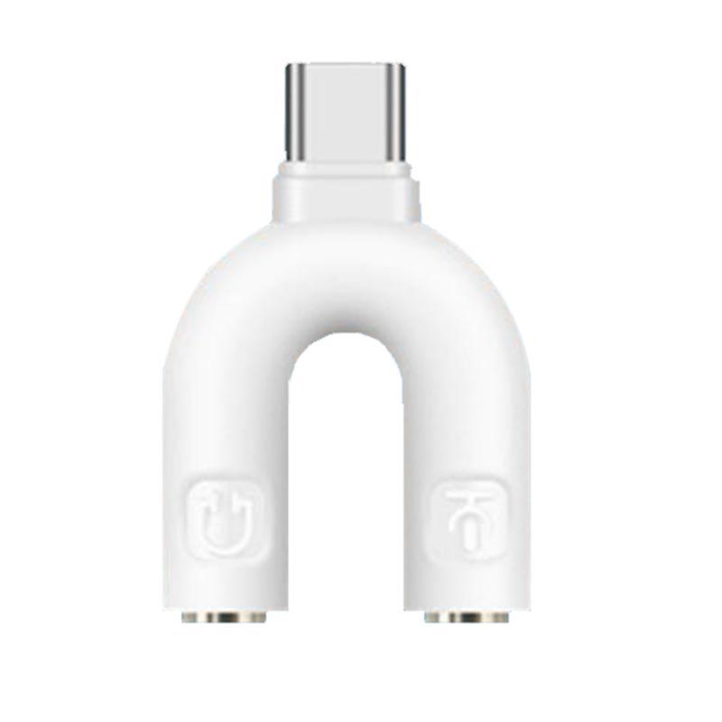 Typ C U-Typ 2-in-1 Audio Adapter Konverter Kabel Hub Zum Aufladen Anrufen Musik hören